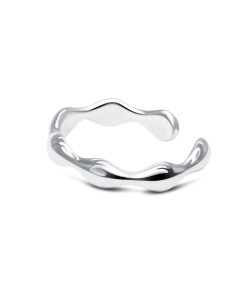 Wave Curved Silver Ear Cuff EC-1318